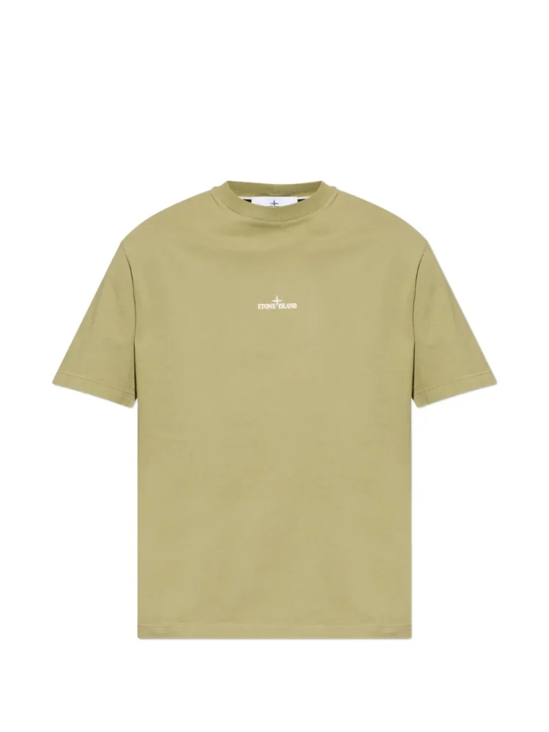 Tricou Stone Island Logo-Print khaki