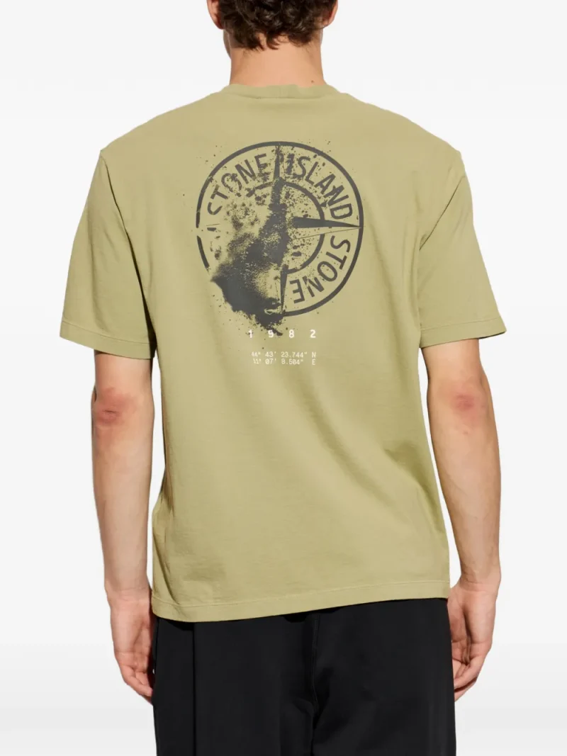 Alternative view of Tricou Stone Island Logo-Print khaki