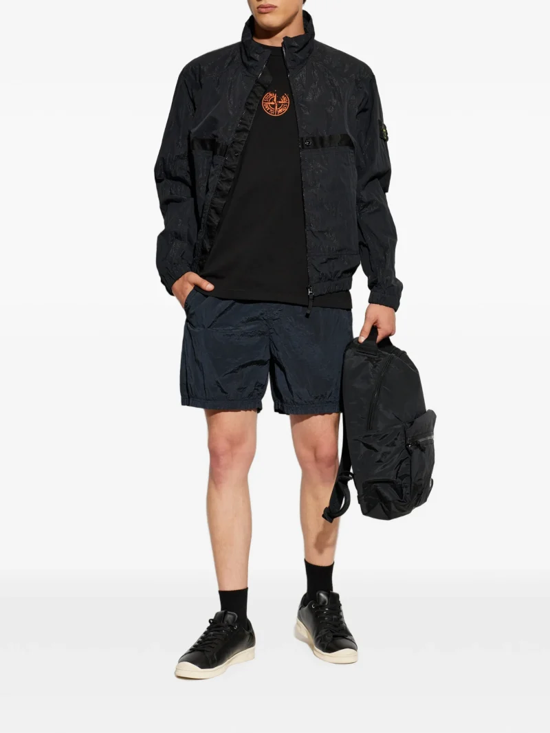 Tricou Stone Island Logo-Print negru - imagine 4