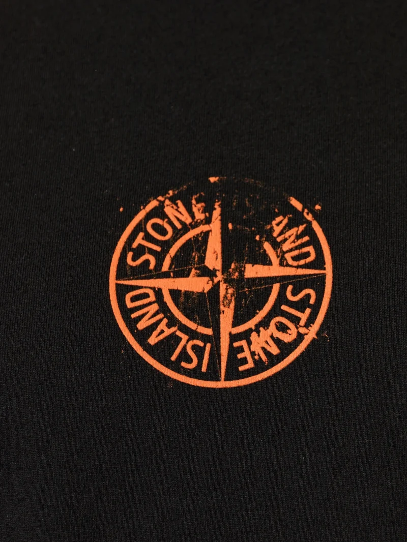 Tricou Stone Island Logo-Print negru - imagine 5