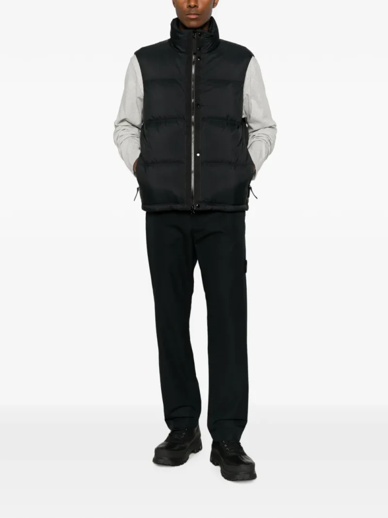 Vesta Stone Island Padded Logo-Patch Gilet negru - imagine 4