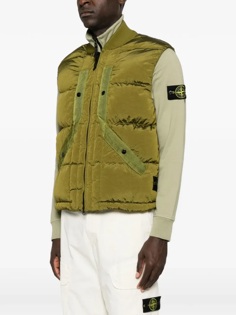 Vesta Stone Island Quilted Padded verde - imagine 3