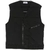 Vesta Stone Island Quilted Zip-Up negru