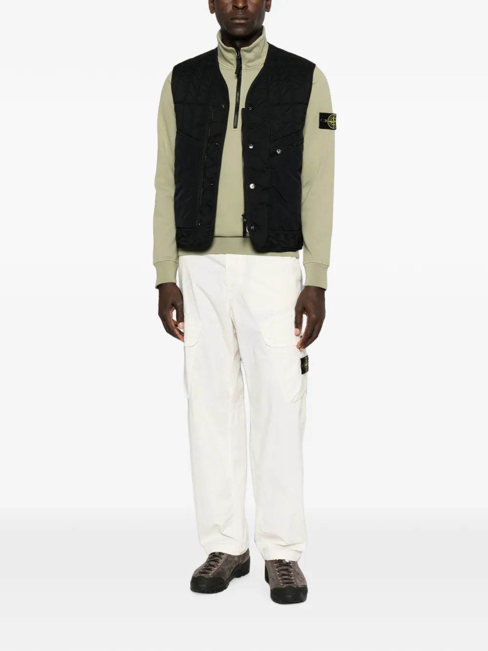 Vesta Stone Island Quilted Zip-Up negru - imagine 4