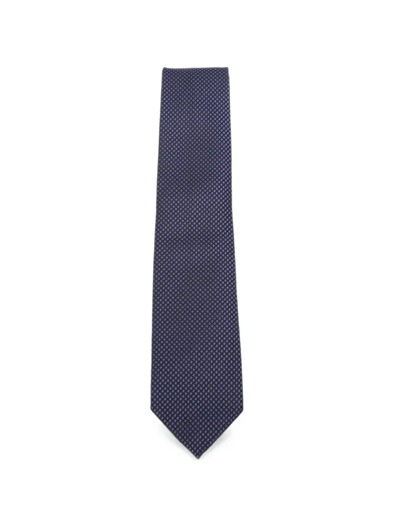 Cravata Tom Ford Micro-Houndstooth Silk mov