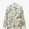 Camasa Versace Printed Silk Twill bej