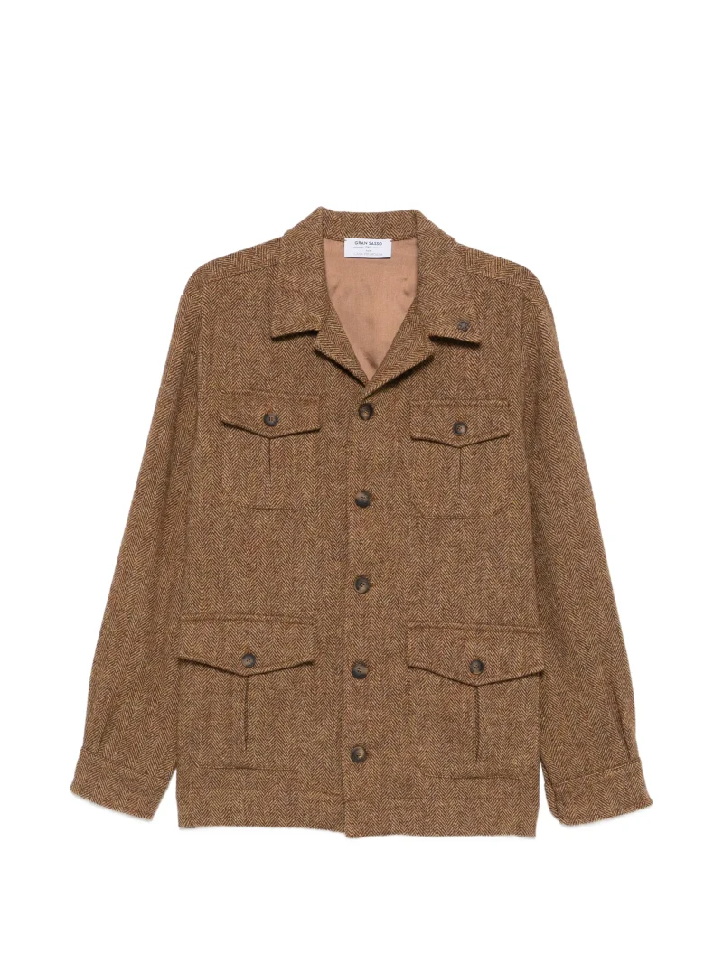 Jacheta Gran Sasso Herringbone-Pattern bej