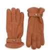 Manusi Gran Sasso Grained-Leather Press-Stud portocaliu