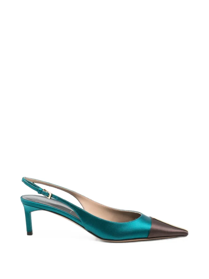 Pantofi Tom Ford Two-Tone Slingback verde