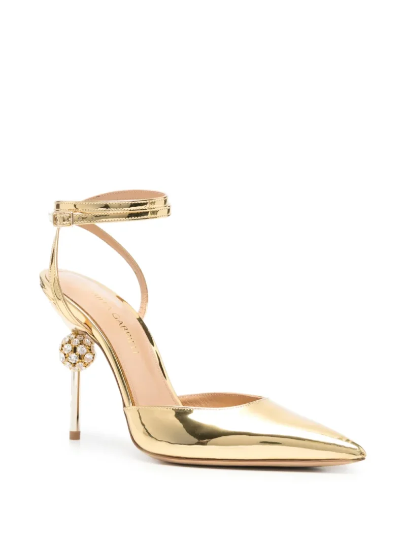 Pantofi Camilla Gabrieli Vittoria Crystal-Embellished auriu - imagine 3