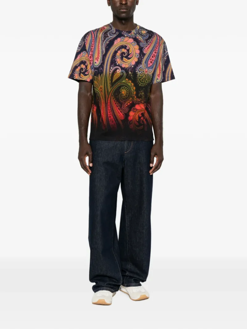 Tricou ETRO Paisley Print multicolor - imagine 4