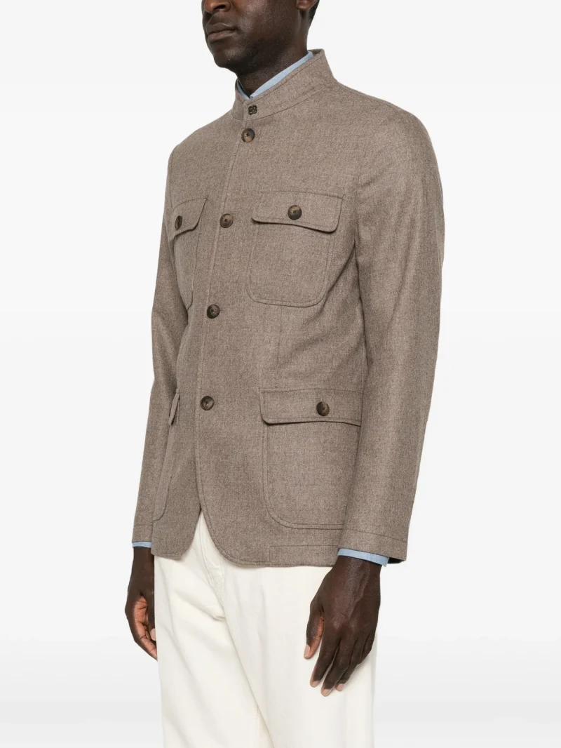 Jacheta Gran Sasso Four-Pocket High-Neck bej - imagine 3