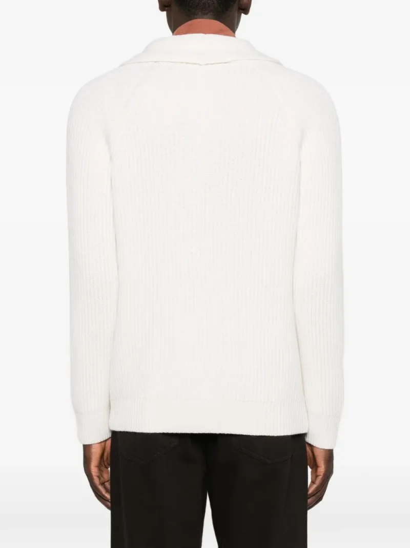 Alternative view of Cardigan Gran Sasso Double-Breasted Ribbed-Knit alb