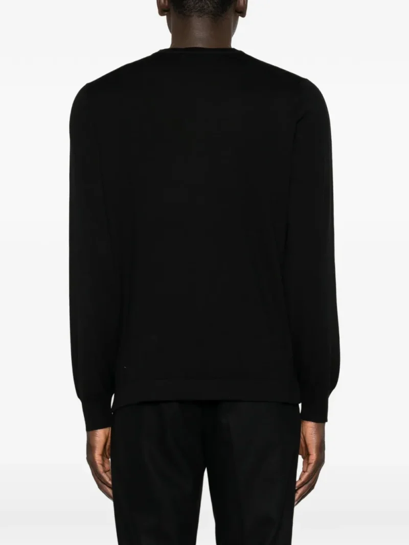 Alternative view of Pulover Gran Sasso Crew-neck Knitted negru