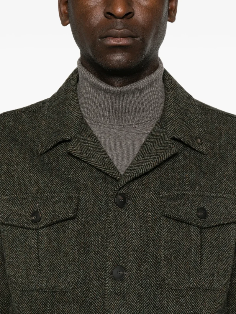 Jacheta Gran Sasso Herringbone-Pattern verde - imagine 5