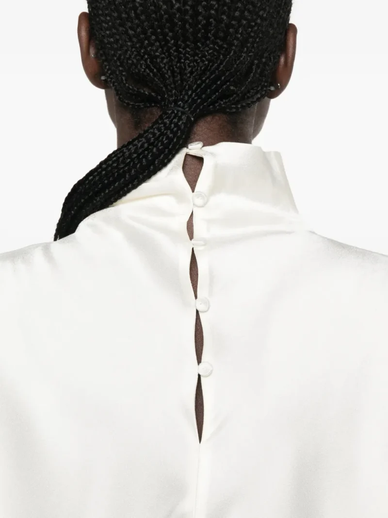 Top Rohe High-Neck Button-Back ecru - imagine 5