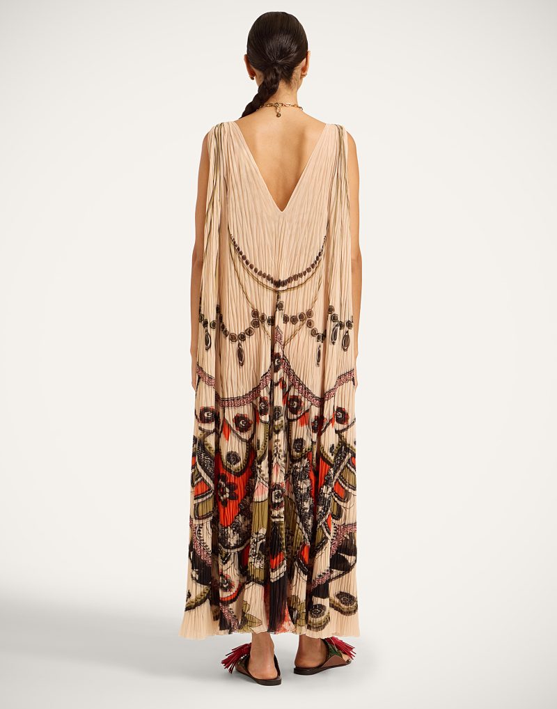 Alternative view of Rochie maxi La Double J Plume Placee in Techno Tulle ecru