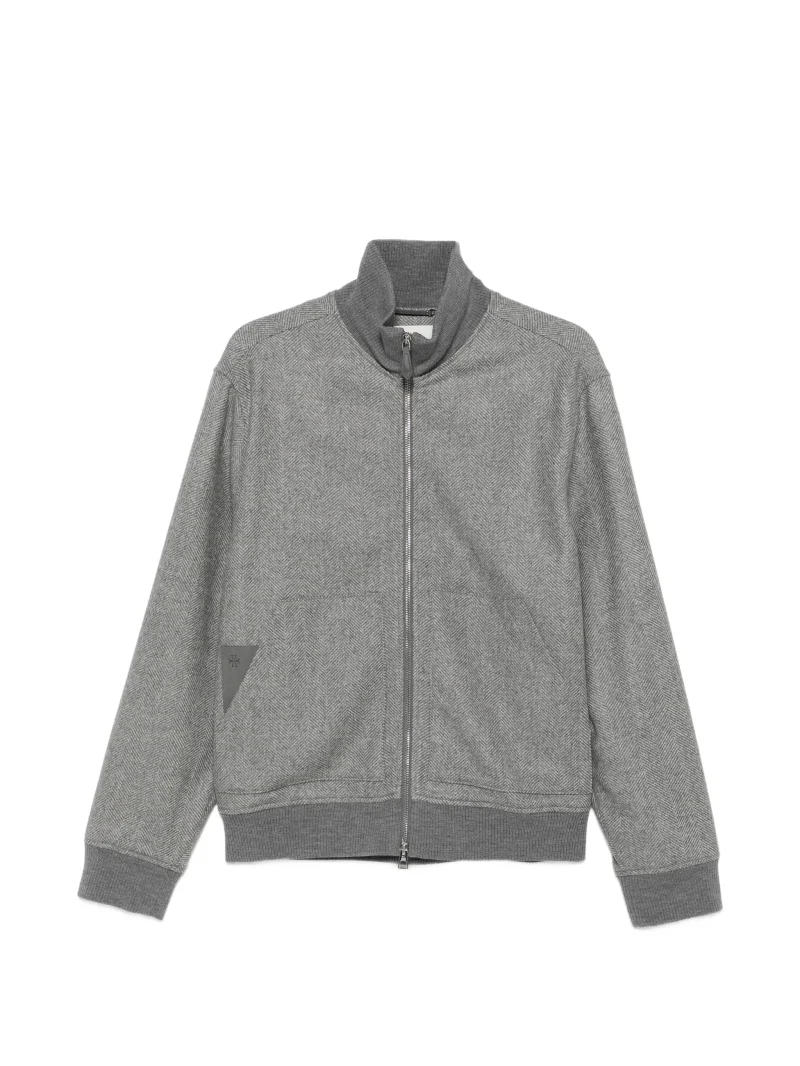 Jacheta Jacob Cohen Herringbone-Pattern Zip-Up gri