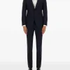 Costum Tom Ford Wool Buttoned bleumarin