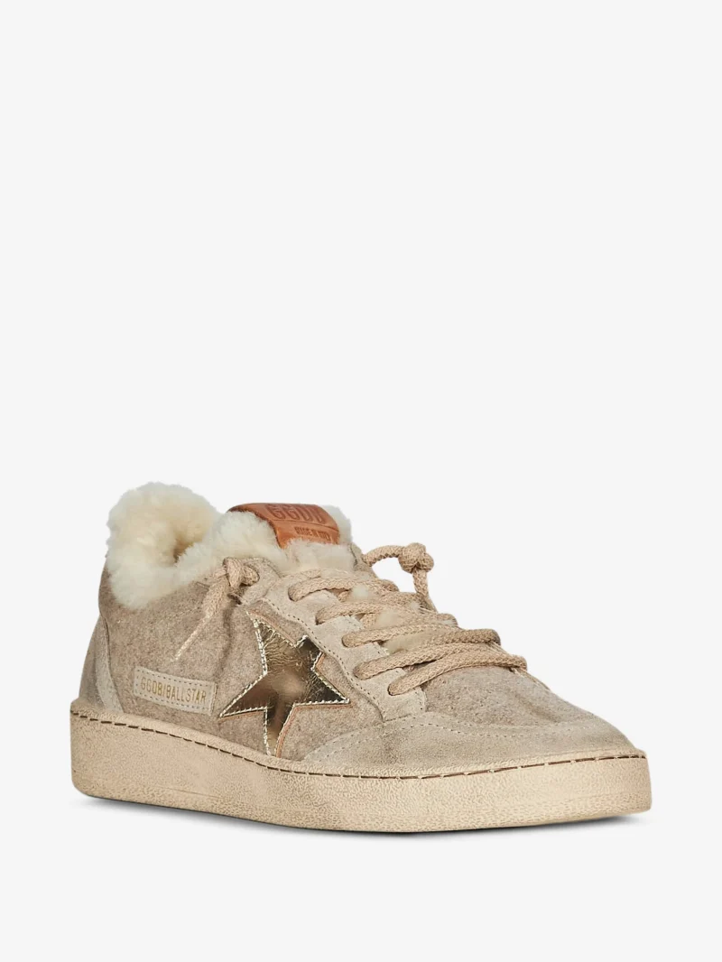 Sneakers Golden Goose Ball Star Shearling-Lined bej - imagine 3