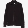 Pulover Eleventy Diamond-Knit Zip-Up maro