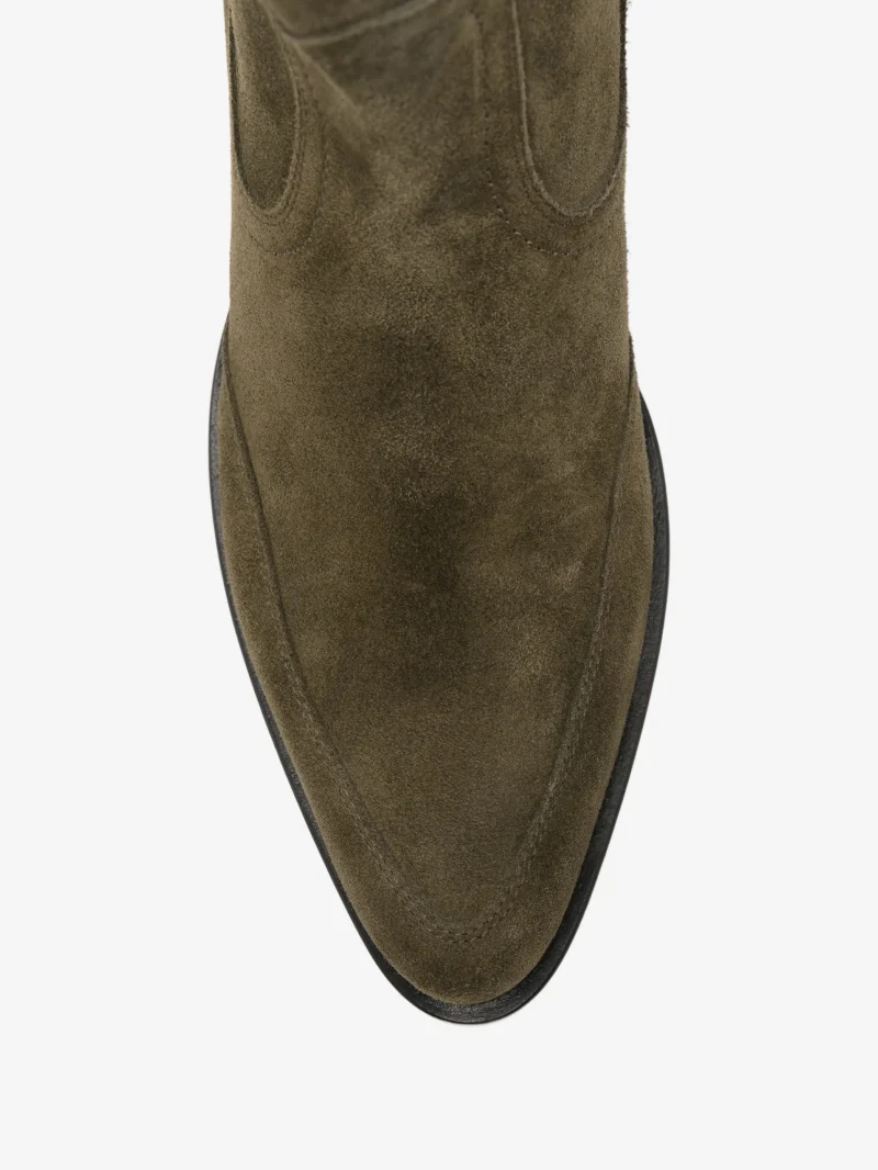 Ghete ETRO Pointed-Toe Logo-Plaque khaki - imagine 4