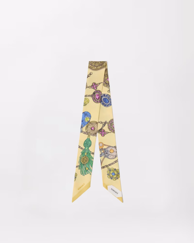 Esarfa Versace Jewellery-Print Silk galben