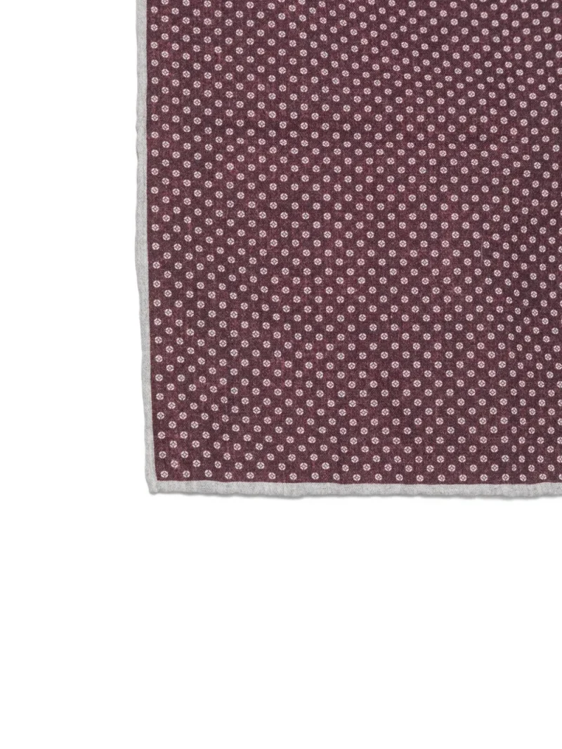 Alternative view of Batista Eleventy geometric-print pocket burgundy