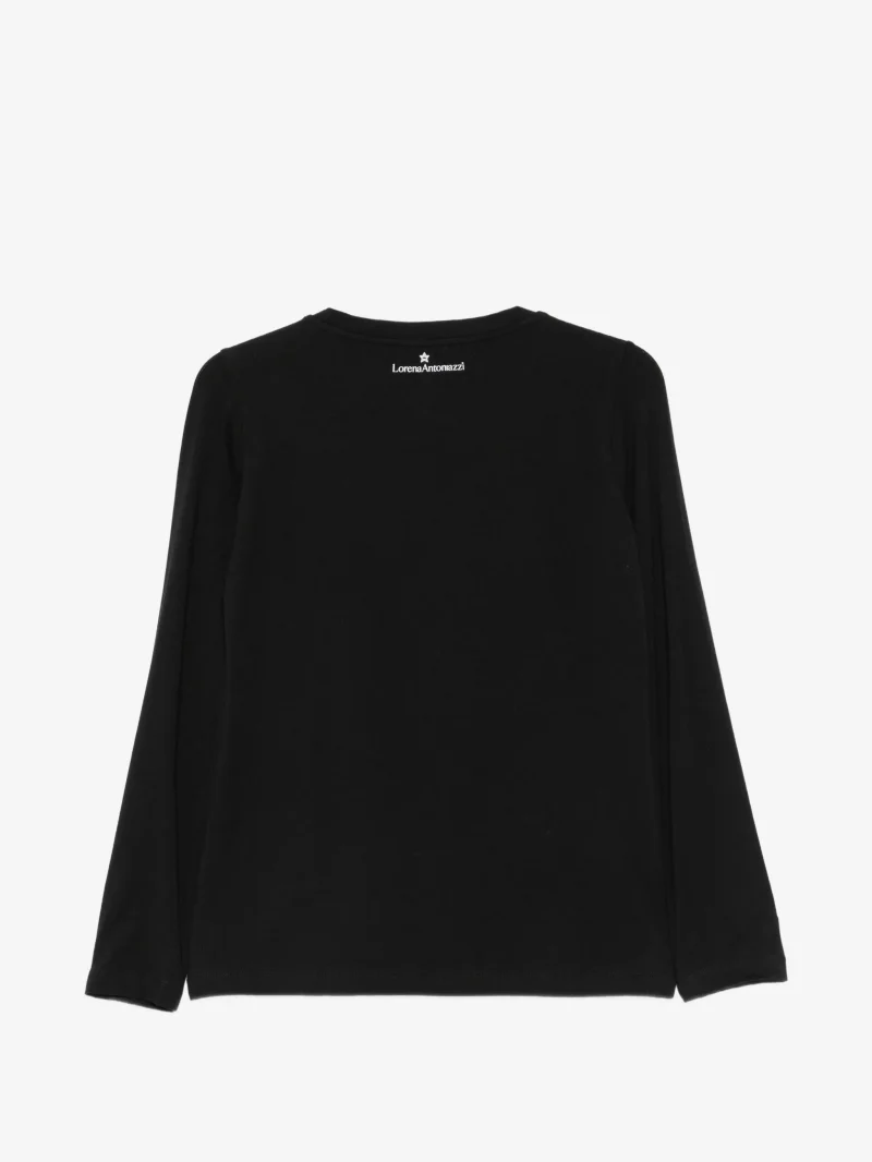 Alternative view of Bluza Lorena Antoniazzi star-patch long-sleeve negru