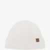 Caciula Eleventy ribbed-knit alb