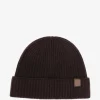 Caciula Eleventy ribbed-knit maro