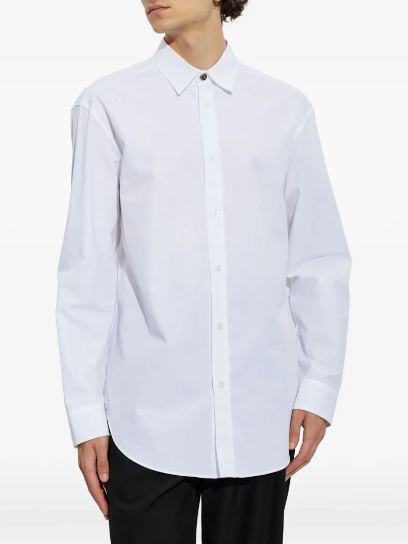 Camasa Balmain lion-head button alb - imagine 5