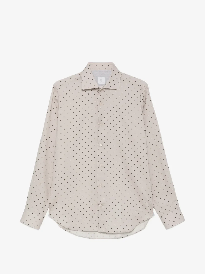 Camasa Eleventy polka-dot bej