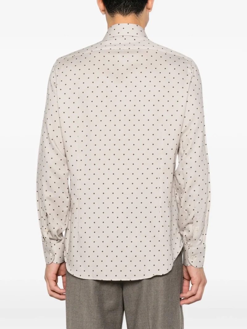 Camasa Eleventy polka-dot bej - imagine 4