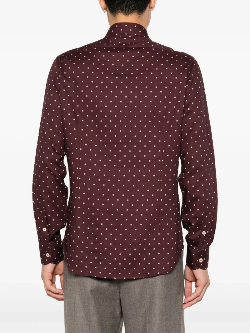 Camasa Eleventy polka-dot long-sleeve rosu - imagine 4