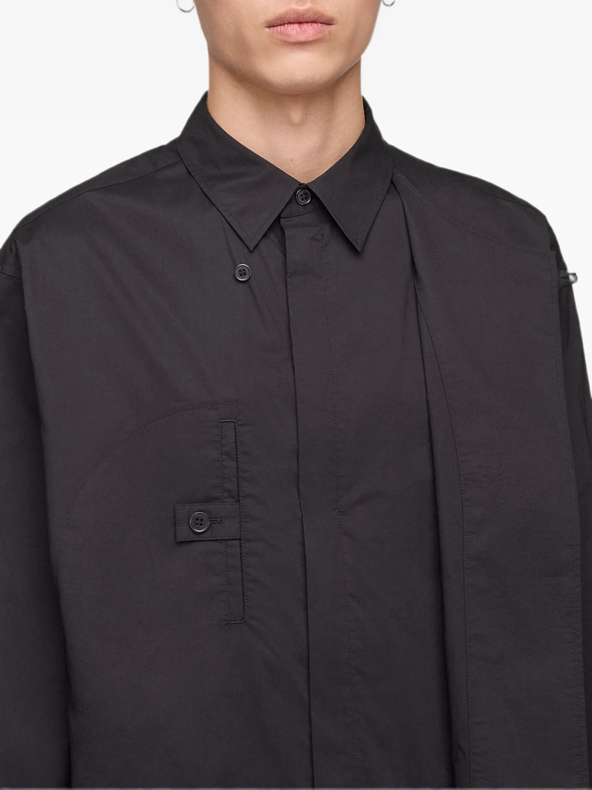 Camasa Y-3 adaptive asymmetric negru - imagine 4