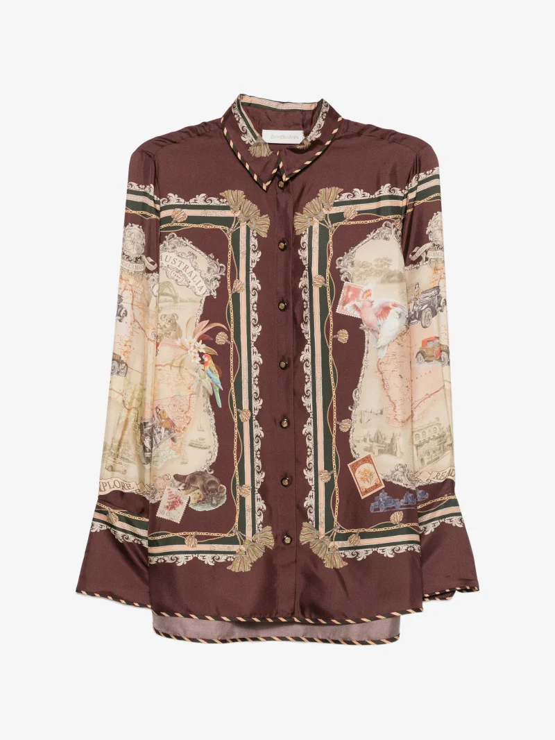 Camasa Zimmermann graphic-print long-sleeve multicolor