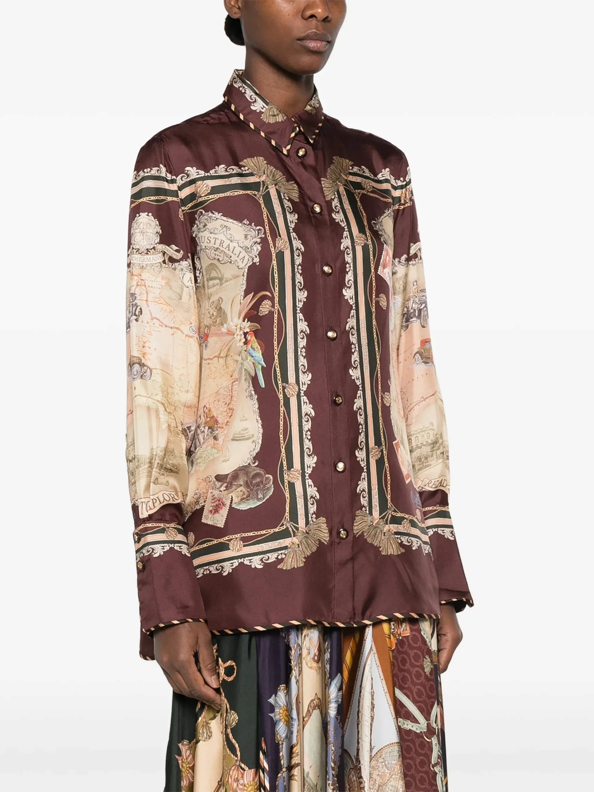 Camasa Zimmermann graphic-print long-sleeve multicolor - imagine 5