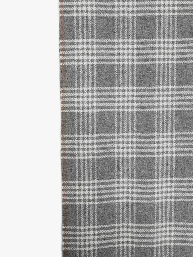 Esarfa Eleventy Fringed gri - imagine 3