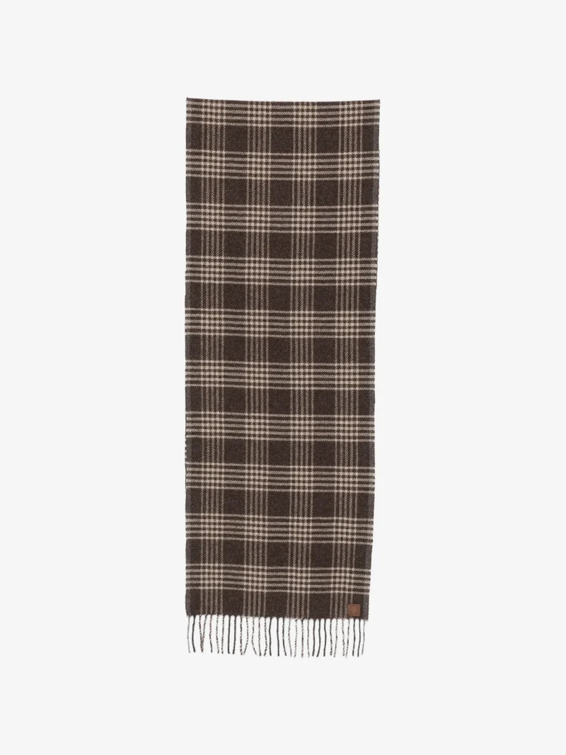 Esarfa Eleventy check-pattern maro
