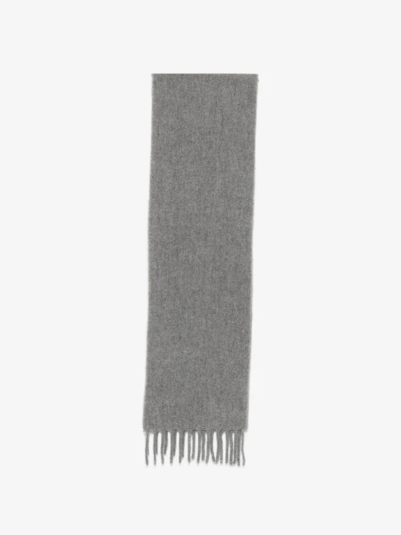 Esarfa Lorena Antoniazzi fringed-edge gri