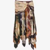Fusta Zimmermann spliced scarf handkerchief-hem multicolor