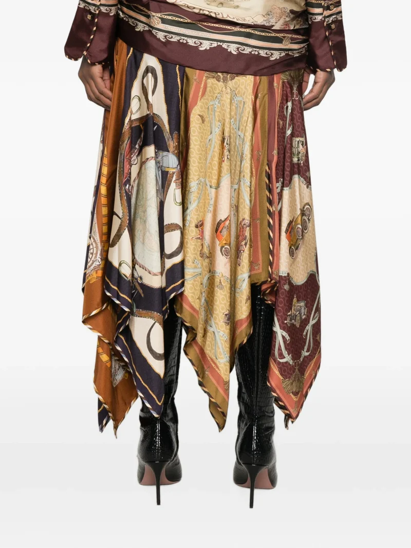 Fusta Zimmermann spliced scarf handkerchief-hem multicolor - imagine 4