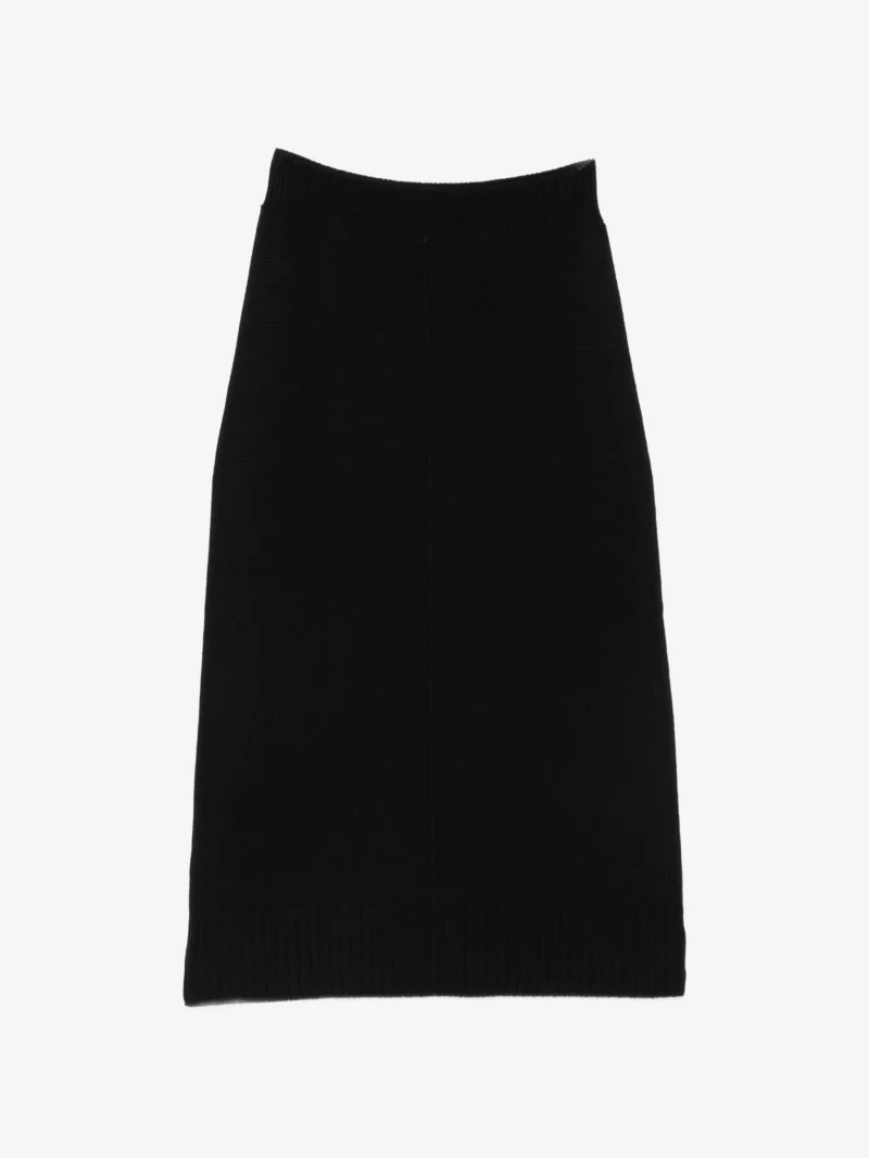 Fusta midi Lorena Antoniazzi ribbed-knit star-patch negru