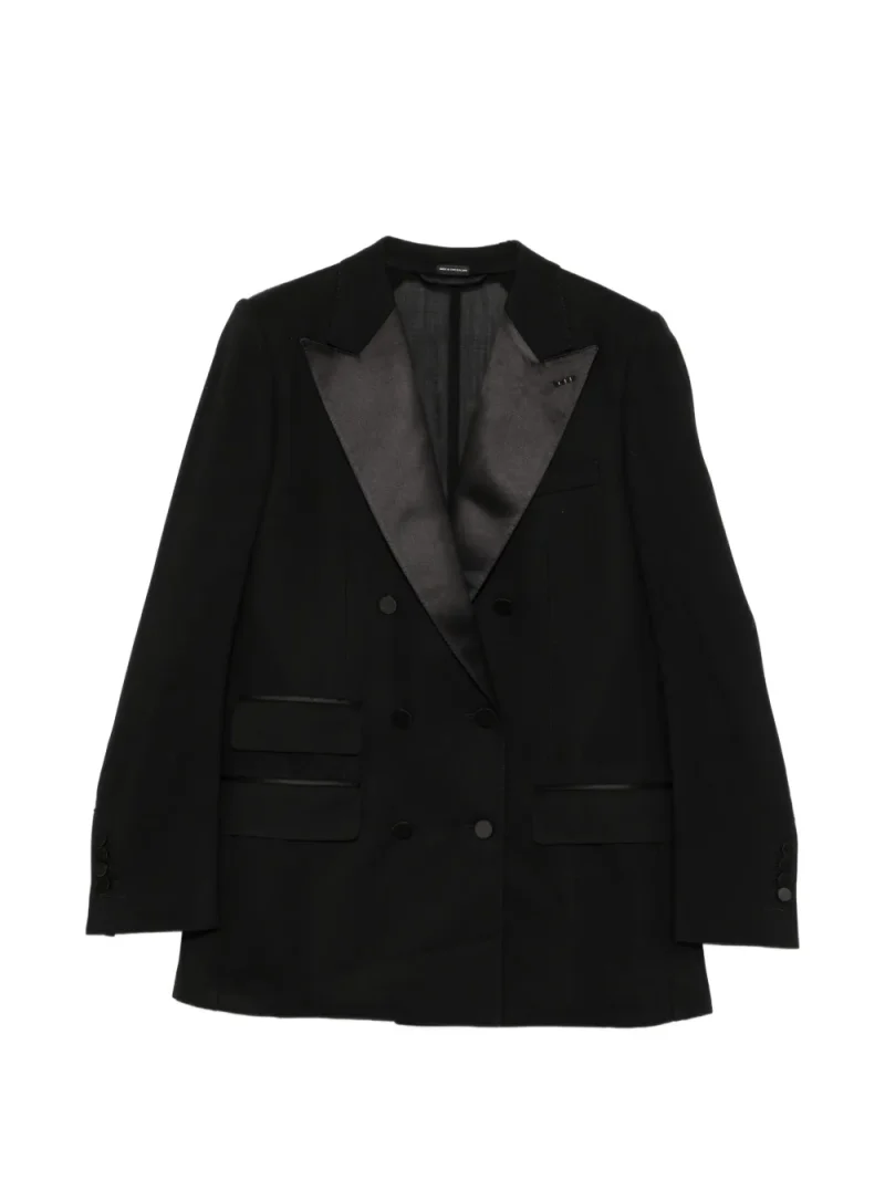 Jacheta Tom Ford Double-Breasted Buttoned negru