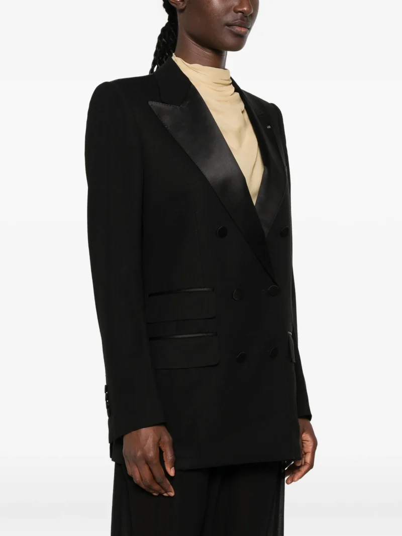 Jacheta Tom Ford Double-Breasted Buttoned negru - imagine 3