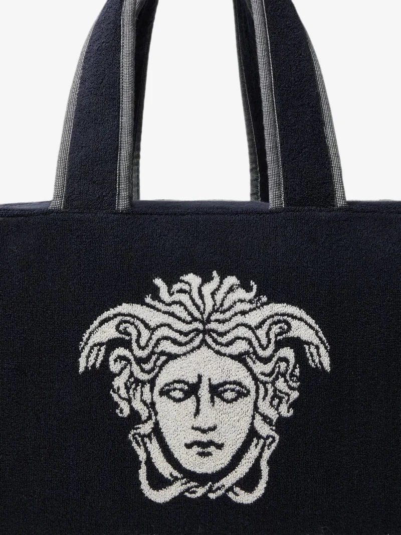 Geanta Versace terry jacquard gym albastru - imagine 3