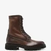 Ghete Eleventy lace-up maro