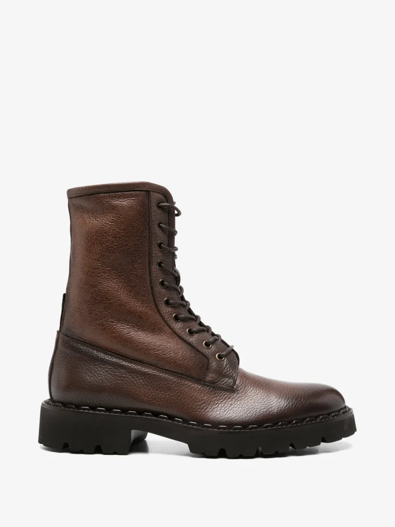 Ghete Eleventy lace-up maro