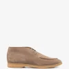 Ghete Eleventy whipstitch-detail suede maro